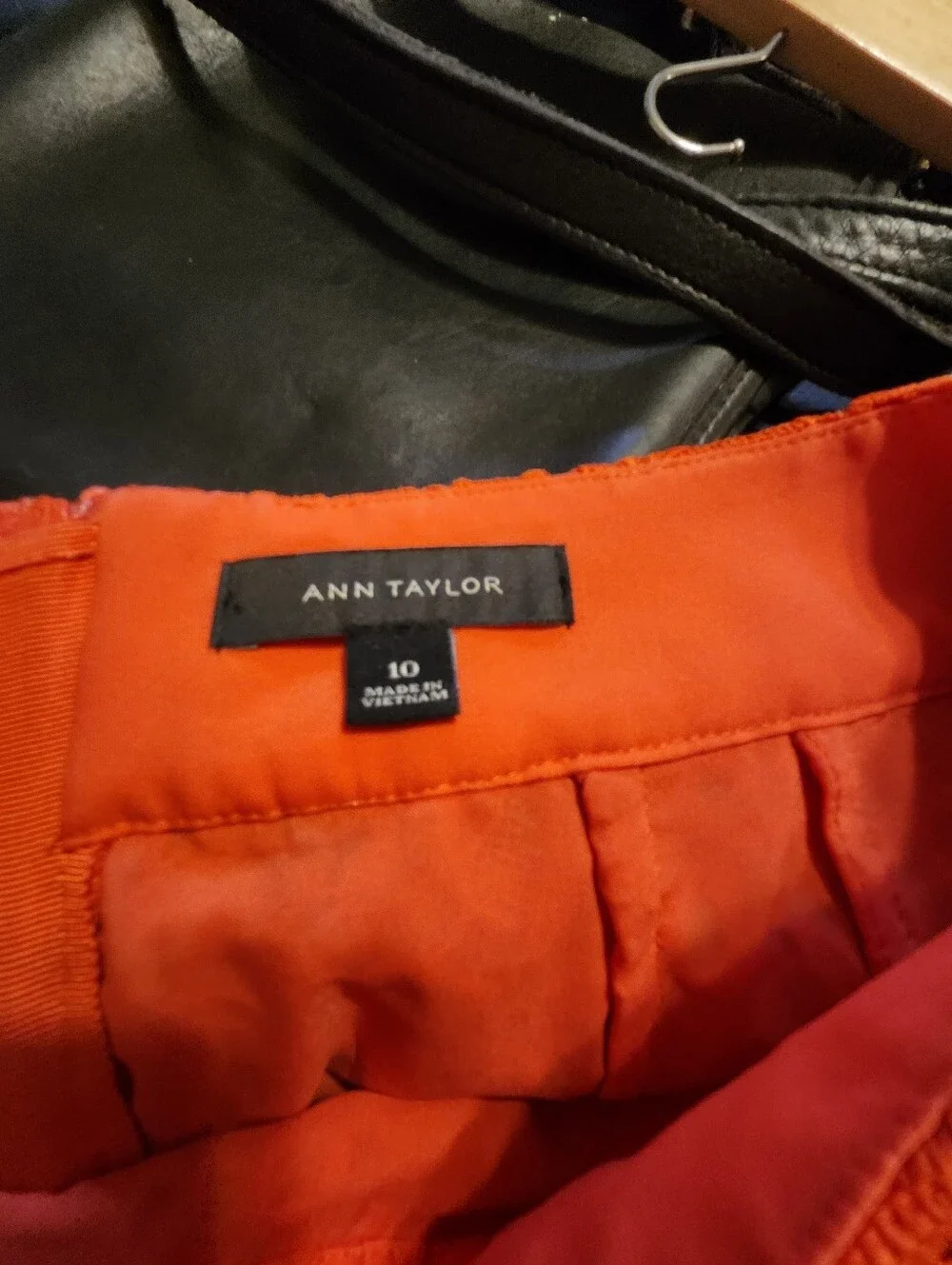 Ann Taylor Coral Orange Lace Aline Skirt